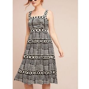 Tracy Resse X Anthropologie tribal jersey midi dress